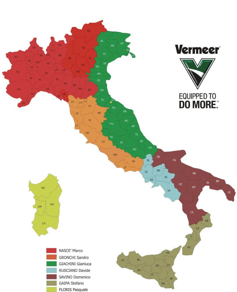 aree competenza commerciali vermeer italia